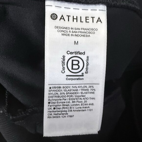 Athleta Venice High Rise Jogger Pants Size Medium Black 597888 Yoga Pockets - Picture 6 of 7